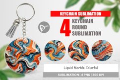 Keychain Colorful Marble Product Image 1