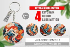 Keychain Colorful Marble Product Image 1