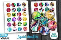 Liquid Marbles Printable Digital Collage Sheet Product Image 1