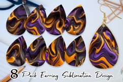 Earring teardrop sublimation design Liquid Halloween color Product Image 1