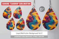 Earring Teardrop Liquid Multicolor Product Image 1