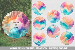Liquid Painting Alcohol Inks Wind Spinner | Sublimation Spin Product Image 1