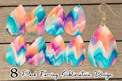Earring teardrop Liquid Painting Alcohol Inks Product Image 1