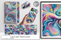 Digital Paper Pastel Liquid Swirl Product Image 1