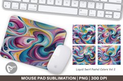 Mouse Pad Pastel Liquid Swirl Product Image 1