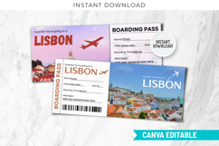 Lisbon Boarding Pass Template Product Image 1