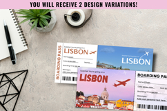 Lisbon Boarding Pass Template Product Image 10