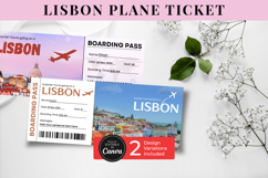 Lisbon Boarding Pass Template Product Image 9
