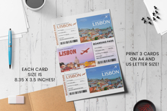Lisbon Boarding Pass Template Product Image 8