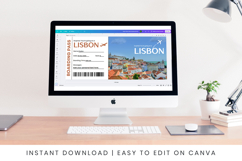 Lisbon Boarding Pass Template Product Image 7