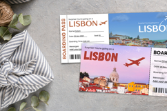 Lisbon Boarding Pass Template Product Image 5