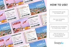 Lisbon Boarding Pass Template Product Image 4