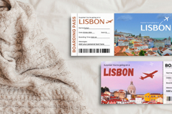Lisbon Boarding Pass Template Product Image 3
