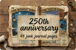 250th Anniversary American Vintage Junk Journal Pages Product Image 1