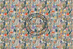12 Whimsical Flower Seamless Patterns / Backgrounds 12x12&quot; Product Image 2