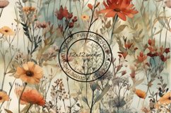 12 Large Wildflowers Seamless Patterns / Backgrounds 12x12" Product Image 2