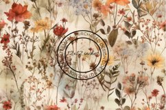 12 Large Wildflowers Seamless Patterns / Backgrounds 12x12" Product Image 11