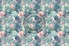 12 Succulent Seamless Patterns / Backgrounds 12x12 Inches Product Image 11
