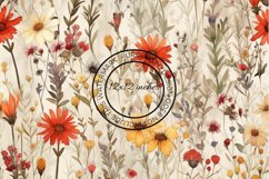 12 Large Wildflowers Seamless Patterns / Backgrounds 12x12" Product Image 12