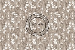 12 Cotton Stem Seamless Patterns / Backgrounds 12x12 Inches Product Image 12