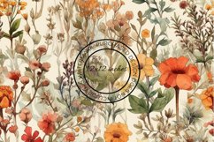 12 Large Wildflowers Seamless Patterns / Backgrounds 12x12" Product Image 13