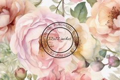 12 Large Peonies Flowers Seamless Patterns / Backgrounds 12" Product Image 3