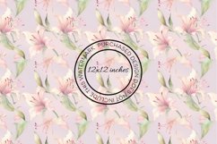 12 Delicate Lilies Seamless Patterns / Backgrounds 12x12" Product Image 2