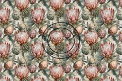 12 Exotic Protea Flowers Seamless Patterns / Backgrounds 12" Product Image 4