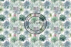 12 Succulent Seamless Patterns / Backgrounds 12x12 Inches Product Image 4