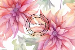 12 Large Dahlia Seamless Patterns / Backgrounds 12x12 Inches Product Image 4