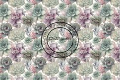 12 Succulent Seamless Patterns / Backgrounds 12x12 Inches Product Image 5