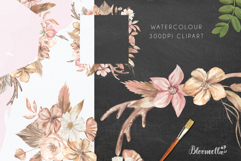 Watercolour Bohemian Antler Neutral Boho Neutral Feathers Product Image 4