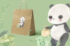 Animals watercolor clipart. Zero waste and eco Product Image 6