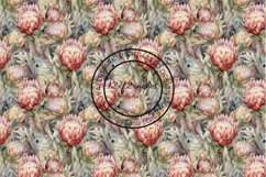 12 Exotic Protea Flowers Seamless Patterns / Backgrounds 12" Product Image 6