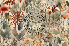 12 Large Wildflowers Seamless Patterns / Backgrounds 12x12" Product Image 6