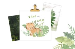 Animals watercolor clipart. Zero waste and eco Product Image 7