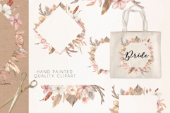 Watercolour Bohemian Antler Neutral Boho Neutral Feathers Product Image 5