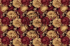 12 Chrysanthemum Seamless Patterns / Backgrounds 12x12 Inch Product Image 7