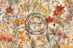 12 Large Wildflowers Seamless Patterns / Backgrounds 12x12" Product Image 7