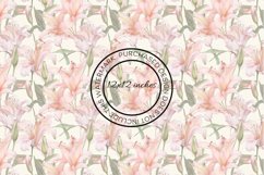 12 Delicate Lilies Seamless Patterns / Backgrounds 12x12" Product Image 6