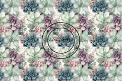 12 Succulent Seamless Patterns / Backgrounds 12x12 Inches Product Image 7