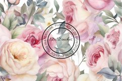 12 Large Peonies Flowers Seamless Patterns / Backgrounds 12" Product Image 8