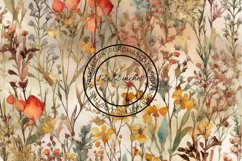 12 Large Wildflowers Seamless Patterns / Backgrounds 12x12" Product Image 8