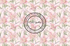 12 Delicate Lilies Seamless Patterns / Backgrounds 12x12" Product Image 7