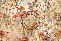 12 Large Wildflowers Seamless Patterns / Backgrounds 12x12" Product Image 9