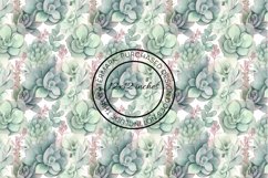 12 Succulent Seamless Patterns / Backgrounds 12x12 Inches Product Image 10