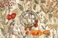 12 Large Wildflowers Seamless Patterns / Backgrounds 12x12" Product Image 10