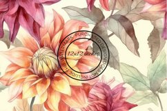 12 Large Dahlia Seamless Patterns / Backgrounds 12x12 Inches Product Image 10