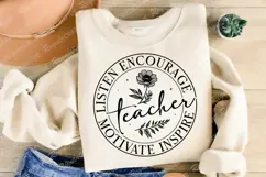 Listen Encourage Teacher Motivate Inspire SVG Design Product Image 3