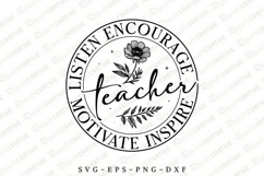 Listen Encourage Teacher Motivate Inspire SVG Design Product Image 1